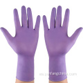 Guantes de látex de nitrilo de examen desechable sin polvo